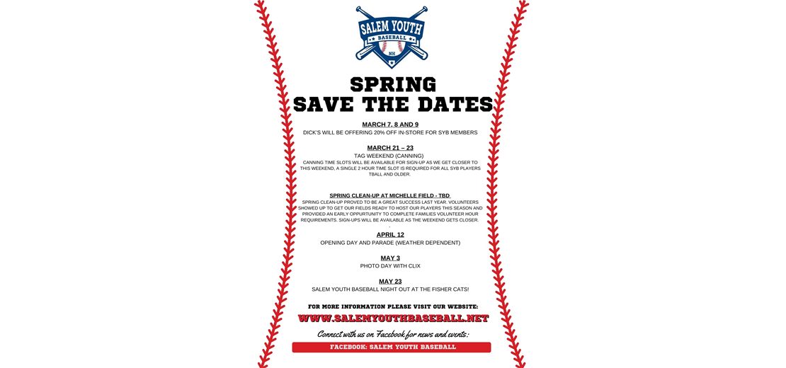 Spring 2025 Save the Dates