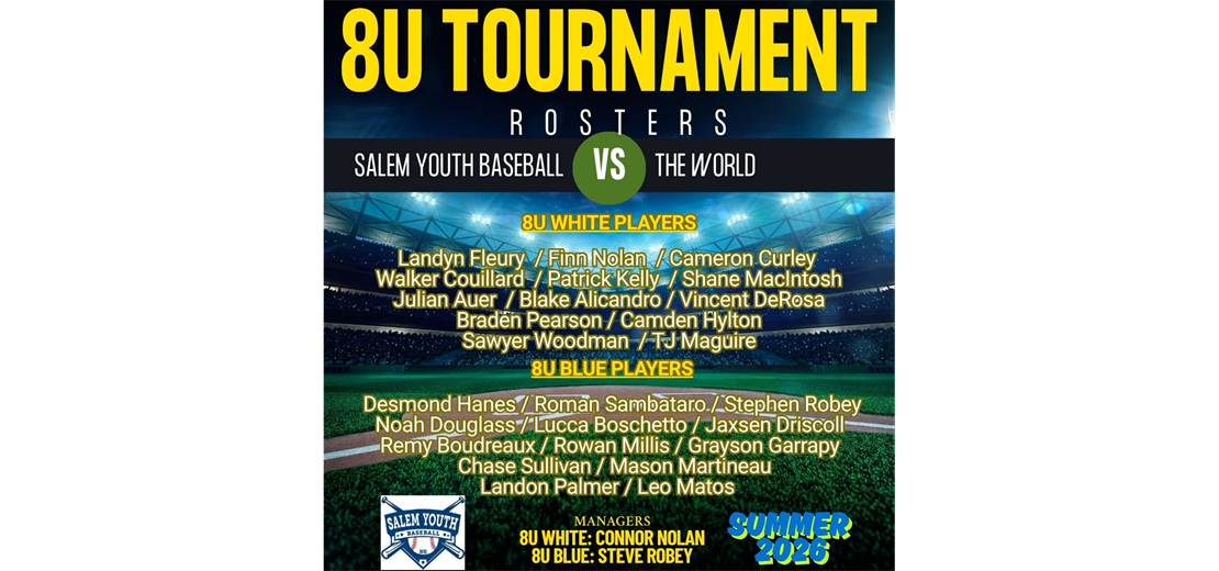 2026 8u Summer Tournament Teams